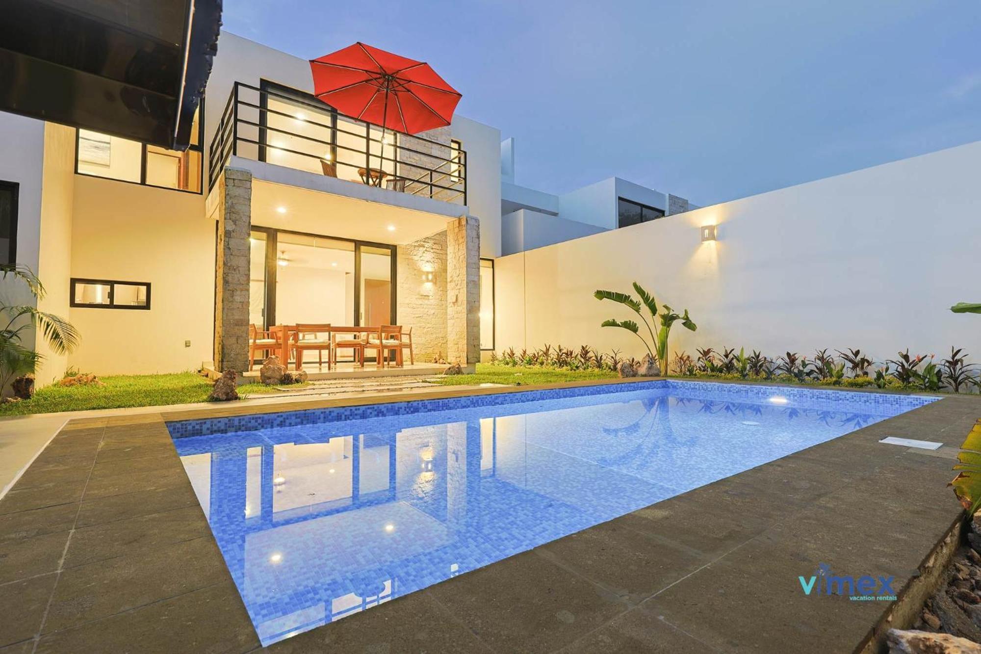 Сasa de vacaciones Modern Townhouse With Private Pool And Bbq Area Playa del Carmen