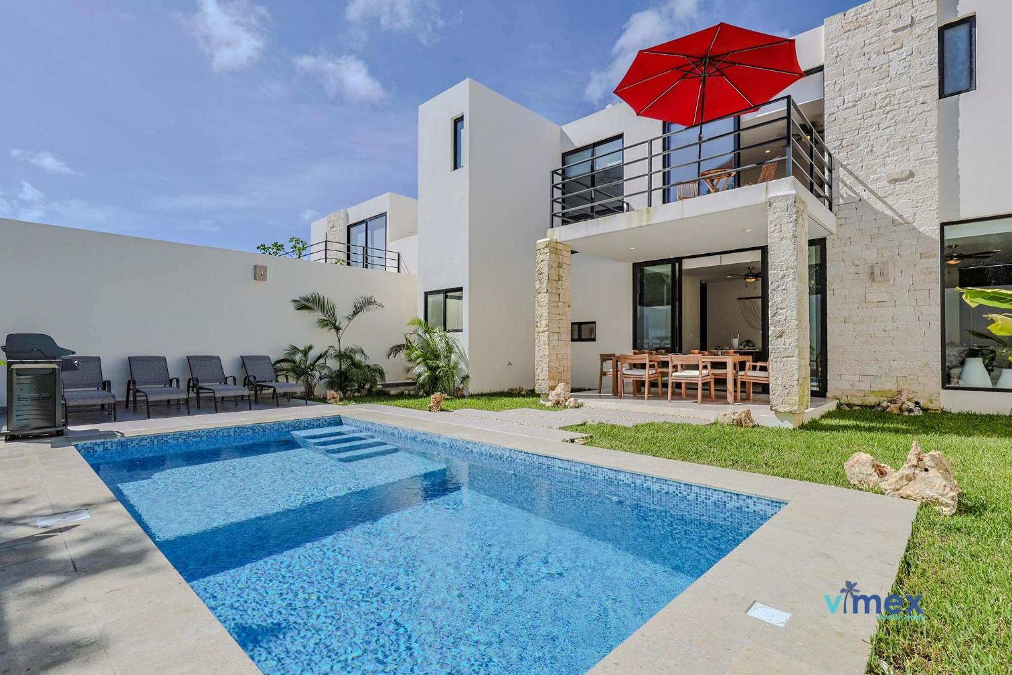 Сasa de vacaciones Modern Townhouse With Private Pool And Bbq Area